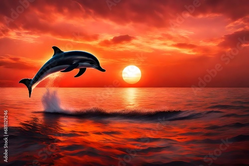 dolphins at sunset © Faisu