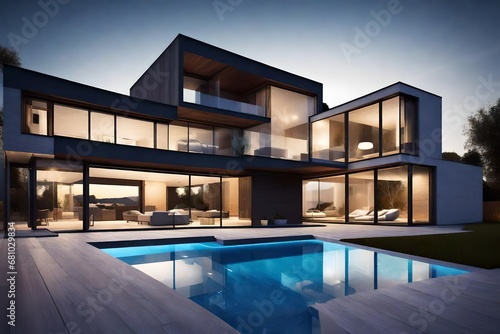 luxury house with pool © Hafsa