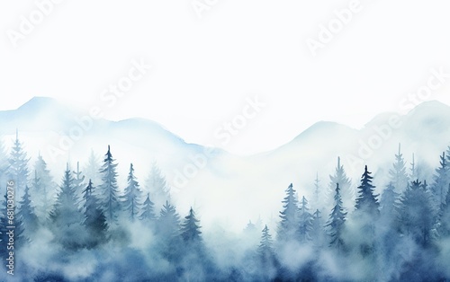Mountain peak landscape minimal 4k flat illustration
