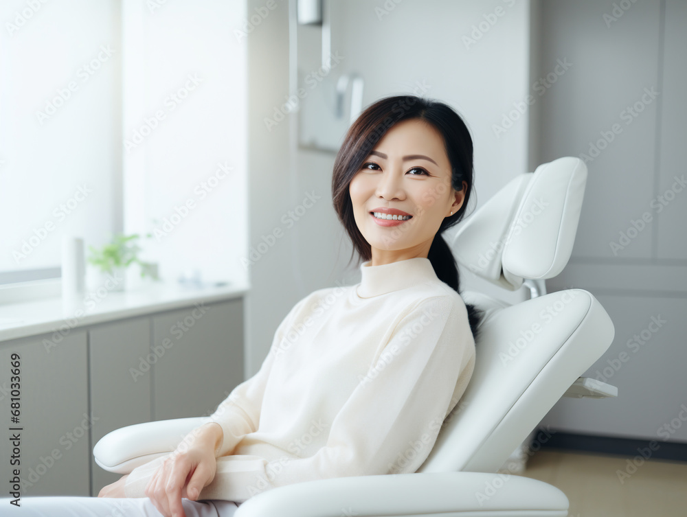 Young beautiful afro woman smiling after having her teeth examined by a dentist. Young beautiful afro woman smiling after having her teeth examined by a dentist.