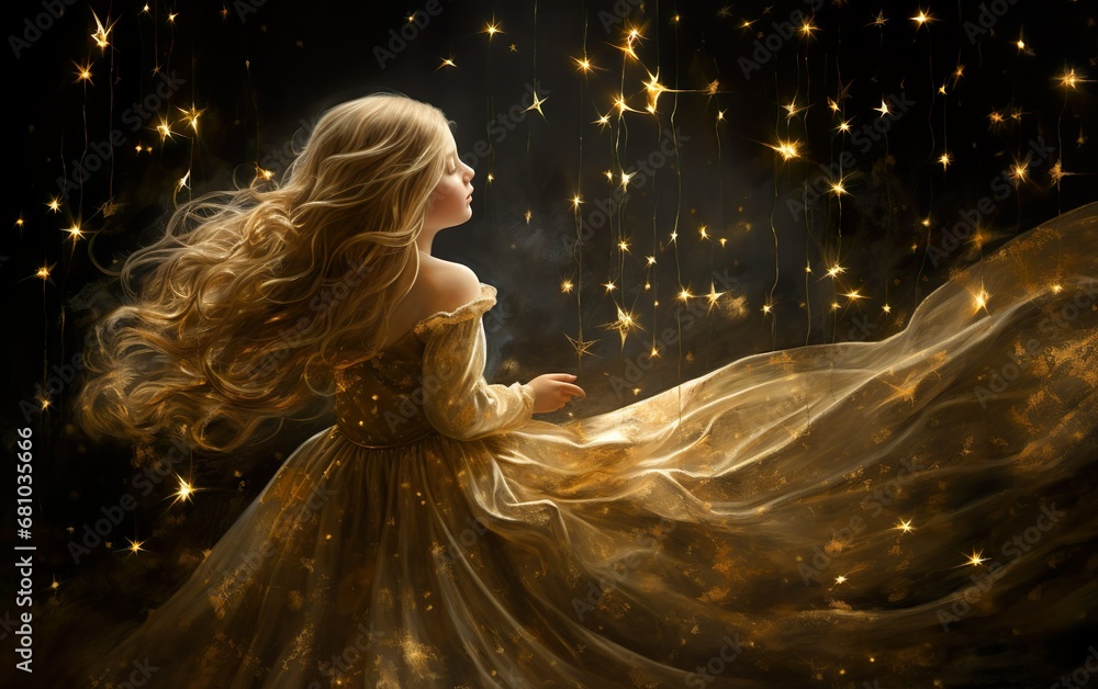 Twinkle twinkle little stars gold Stock Illustration Adobe Stock