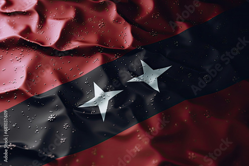 3d minimalist Jordan flag bokeh background Generative AI photo