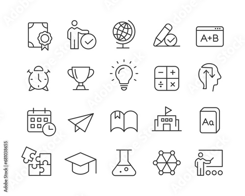 Education - Line Icons - Vector Icons Set