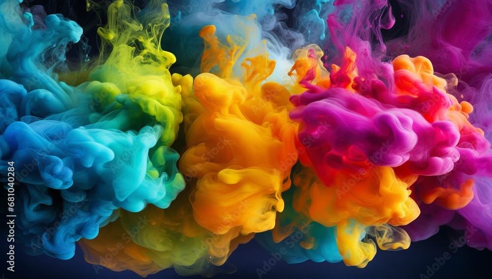 A Multicolored Symphony of Smoke and Hues A Multicolored Symphony of Smoke and Hues