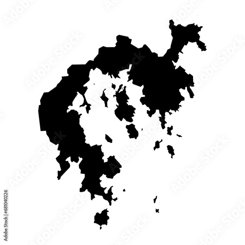 Sai Kung district map  administrative division of Hong Kong. Vector illustration.