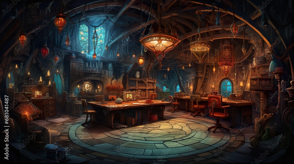 Underground dungeon, fantasy adventure tabletop role play game setting, background, dark and