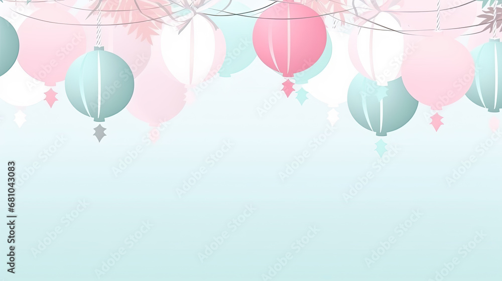 A Birthday party template celebration banner, Poster, Card  template for celebration