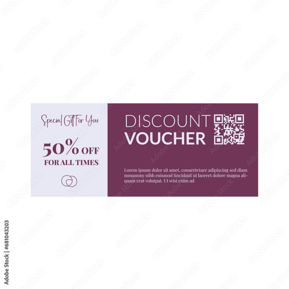 Discount coupon design template, Gift voucher concept design stock illustration Discount coupon design template, Gift voucher concept design stock illustration