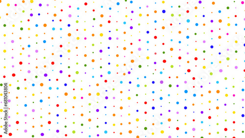 Halftone of multi-colored dots on a transparent background