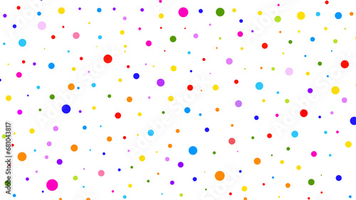 Halftone of multi-colored dots on a transparent background