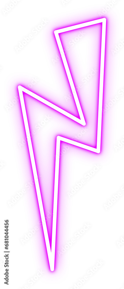Neon Lightning Illustration Design Isolated Background Neon Lightning Illustration Design Isolated Background