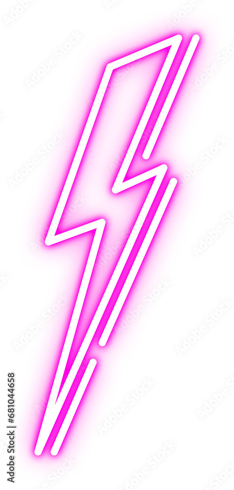 Neon Lightning Illustration Design Isolated Background Neon Lightning Illustration Design Isolated Background