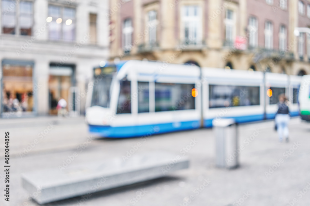 Blurred background of tramway