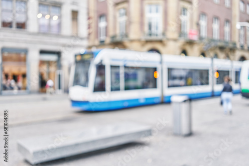 Blurred background of tramway