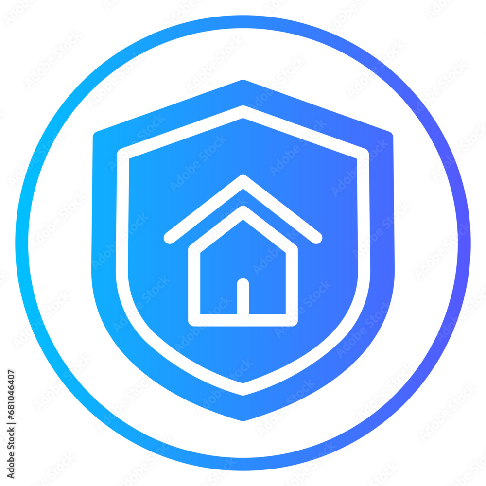 Fototapeta premium home insurance gradient icon