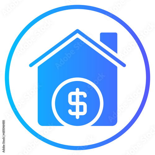 mortgage loan gradient icon © afif