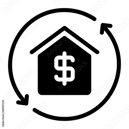 refinancing glyph icon