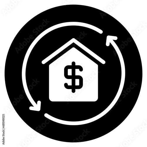 refinancing glyph icon