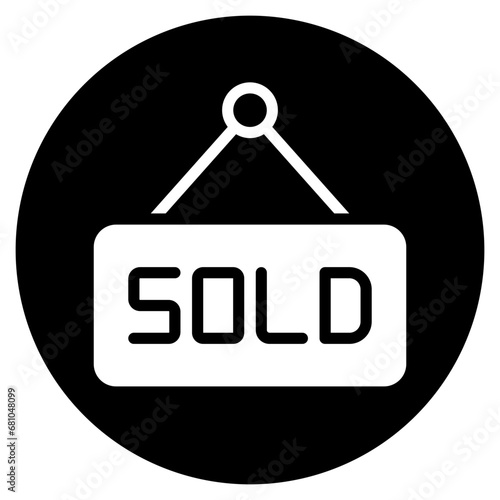 sold glyph icon