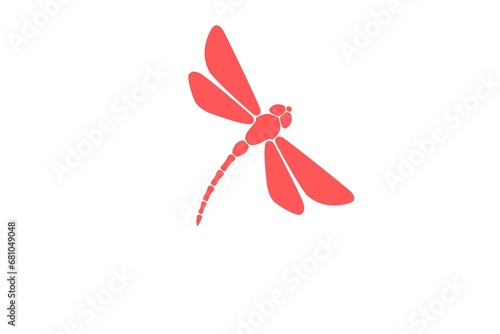 Dragonfly logo design, vector illustration