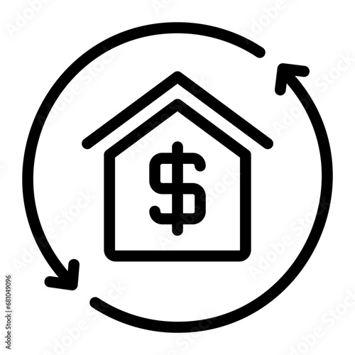 refinancing line icon
