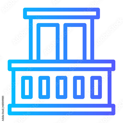 balcony gradient icon
