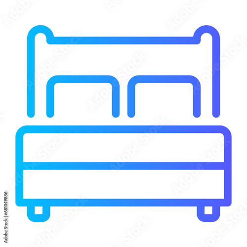 bedroom gradient icon
