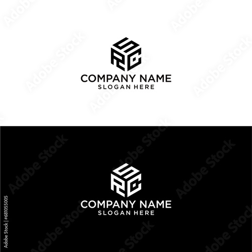 creative letterr rsc logo design vector photo