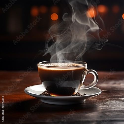 coffee on the table background template