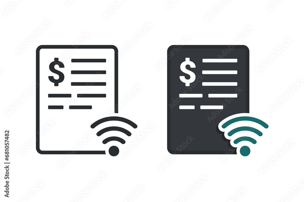 Internet signal payment documents. Illustration vector Internet signal payment documents. Illustration vector