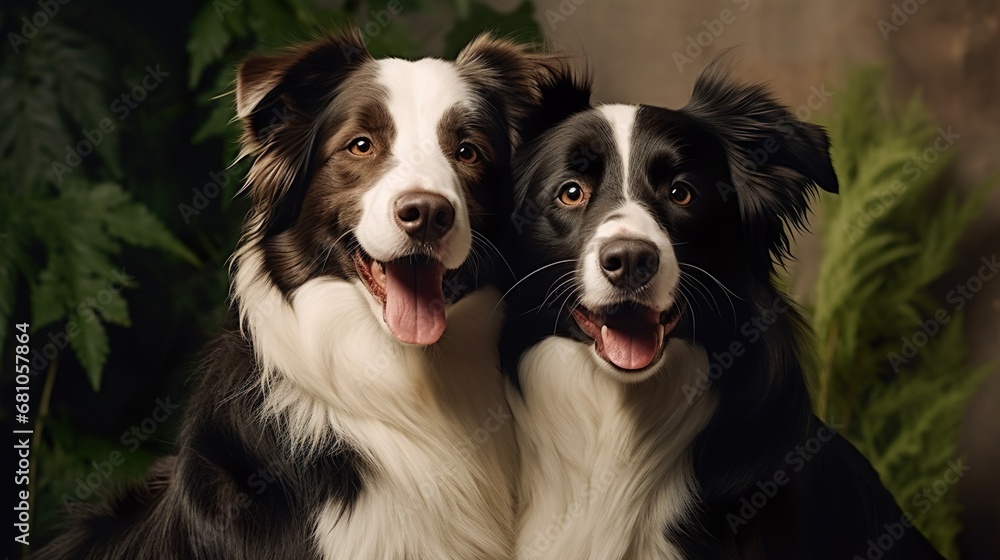 Selfie of a group of dogs happy background Selfie of a group of dogs happy background