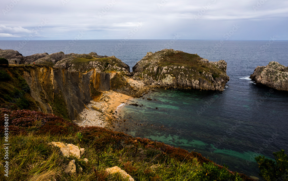Fototapeta premium Landscape in Costa Quebrada, Cantabria, Spain