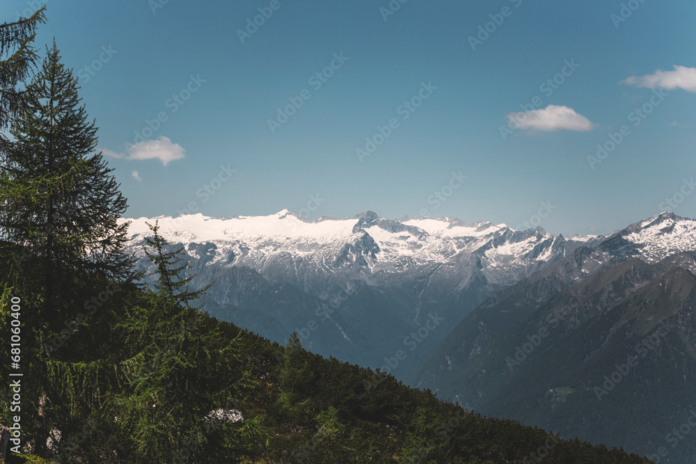summer landscape with clouds and mountains with glacier summer landscape with clouds and mountains with glacier