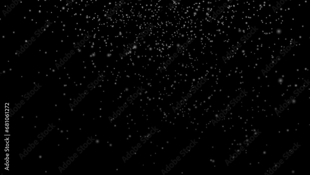 white snow Falling animation loop Slow motion Isolated. Dust particles ...