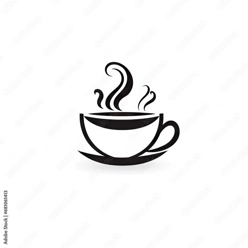 Coffee Cup Icon, Minimal Cafe Mug, Drink Sign, Beverage Symbol, Black Hot Coffee Cup Silhouette Coffee Cup Icon, Minimal Cafe Mug, Drink Sign, Beverage Symbol, Black Hot Coffee Cup Silhouette