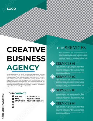 flyer template design with modern and minimalist style