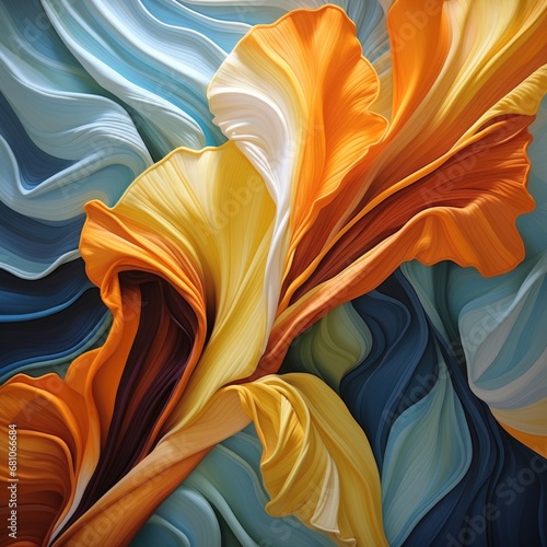 Abstract background with soft silk waves. © hugo