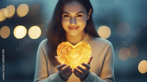girl making a heart symbol with his hands