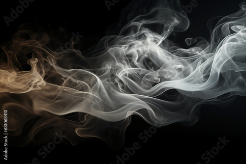 Vector realistic isolated smoke effect for decoration and covering on the transparent background. AI generative