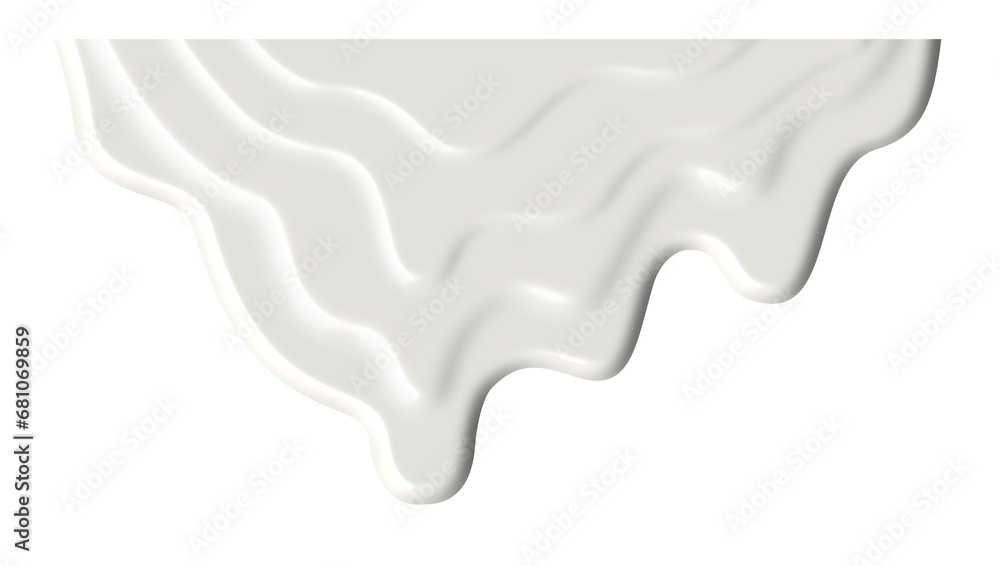 The liquid is dripping white. The liquid is dripping white.