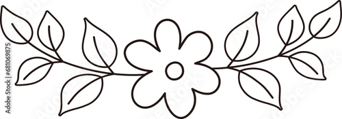 Outline of spring flower