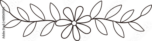Outline of spring flower