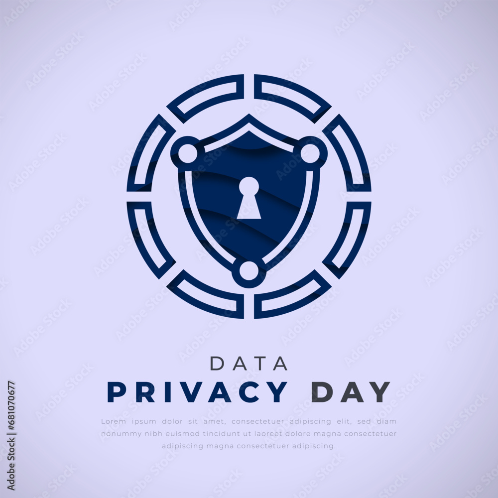 Data Privacy Day Paper cut style Vector Design Illustration for Background, Poster, Banner, Advertising, Greeting Card Data Privacy Day Paper cut style Vector Design Illustration for Background, Poster, Banner, Advertising, Greeting Card
