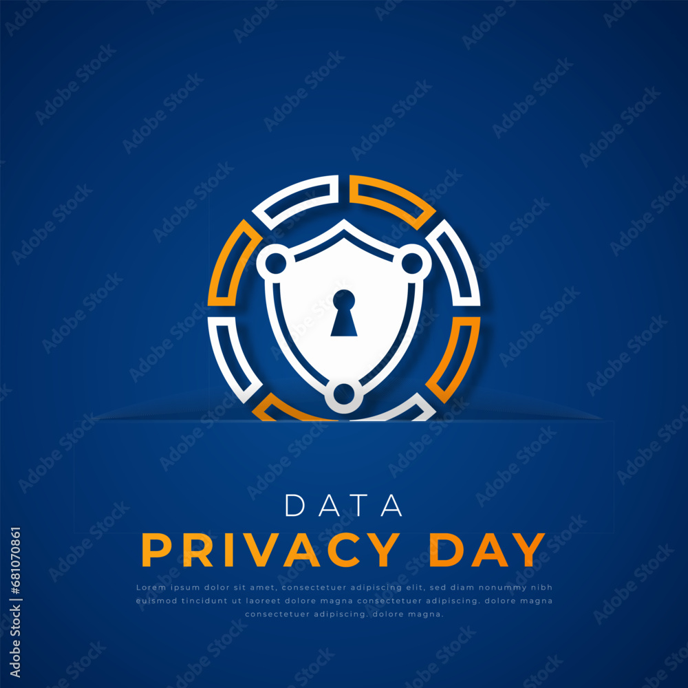 Data Privacy Day Paper cut style Vector Design Illustration for Background, Poster, Banner, Advertising, Greeting Card Data Privacy Day Paper cut style Vector Design Illustration for Background, Poster, Banner, Advertising, Greeting Card