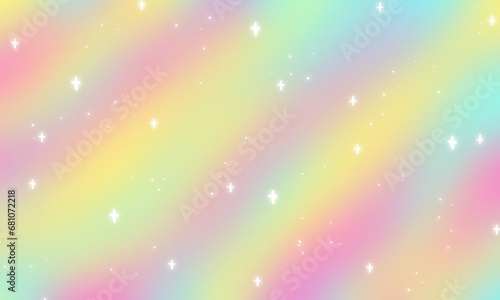 abstract colorful holographic background with shiny stars