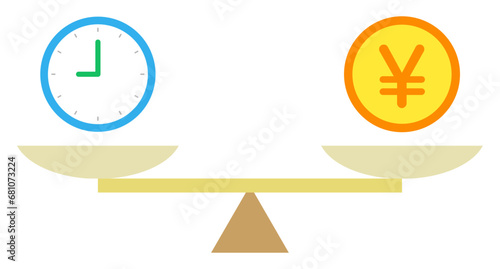時計とお金の天秤