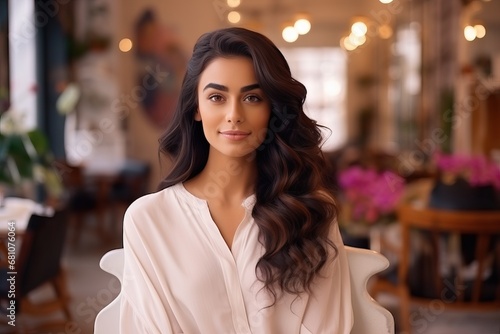 Indian Model's Salon Transformation: Haircut, Dye, and Styling generative ai