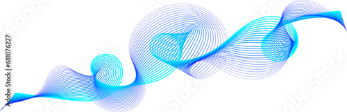 Futuristic wave line element for decorative abstract background