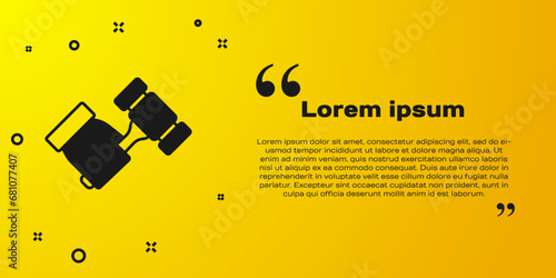 Black Auction hammer icon isolated on yellow background. Gavel - hammer of judge or auctioneer. Bidding process, deal done. Auction bidding. Vector