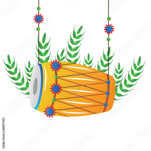 Lohri indian festival illustration